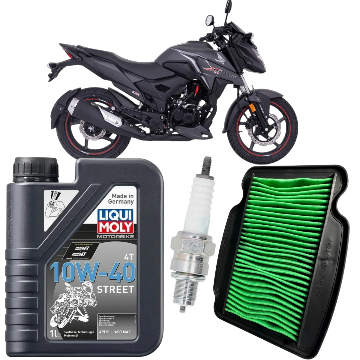 KIT MANTENCION HONDA X BLADE 160 LIQUI MOLY 10W40 + FILTRO