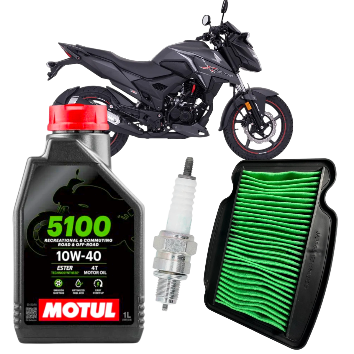 KIT MANTENCION HONDA X BLADE 160 MOTUL 5100 10W40 + FILTRO