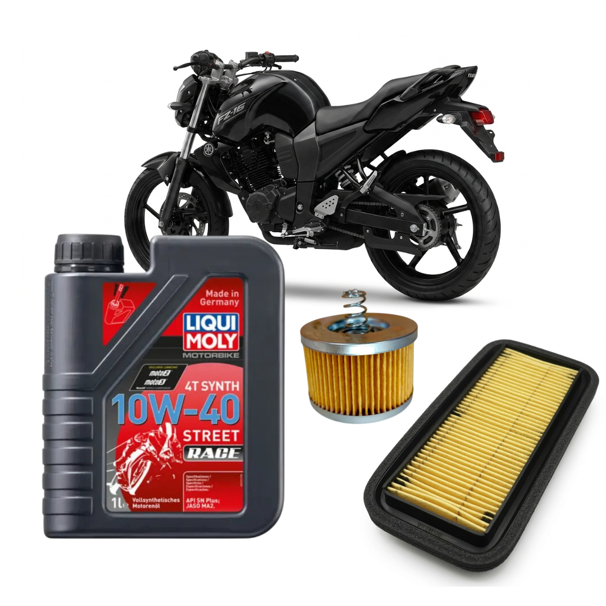 KIT MANTENCION YAMAHA FZ 16/FZ 2.0/FZN 150 LIQUI MOLY 10w40+FILTROS