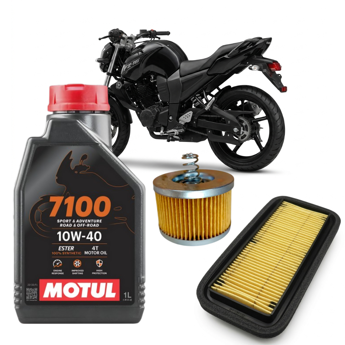 KIT MANTENCION YAMAHA FZ16/FZ 2.0/FZN 150 MOTUL 7100 +FILTROS