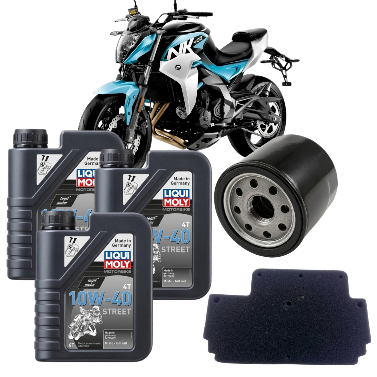 KIT MANTENCION CF MOTO 400NK LIQUI MOLY 10W40 SEMI SINTETICO