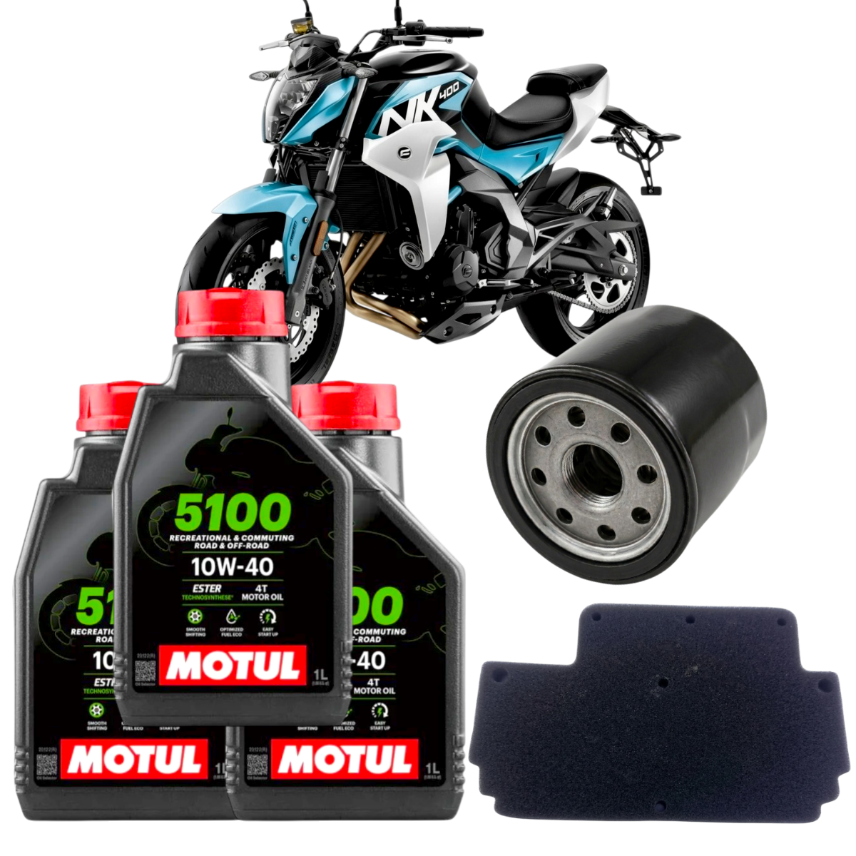 KIT MANTENCION CF MOTO 400NK MOTUL 5100 10W40