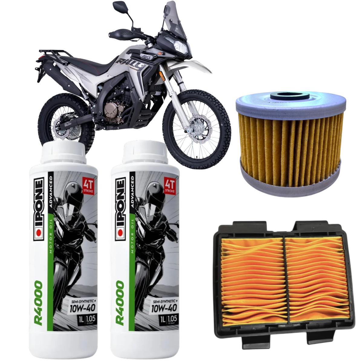 KIT MANTENCION MOTO VOGE 300 RALLY IPONE R4000 10W40