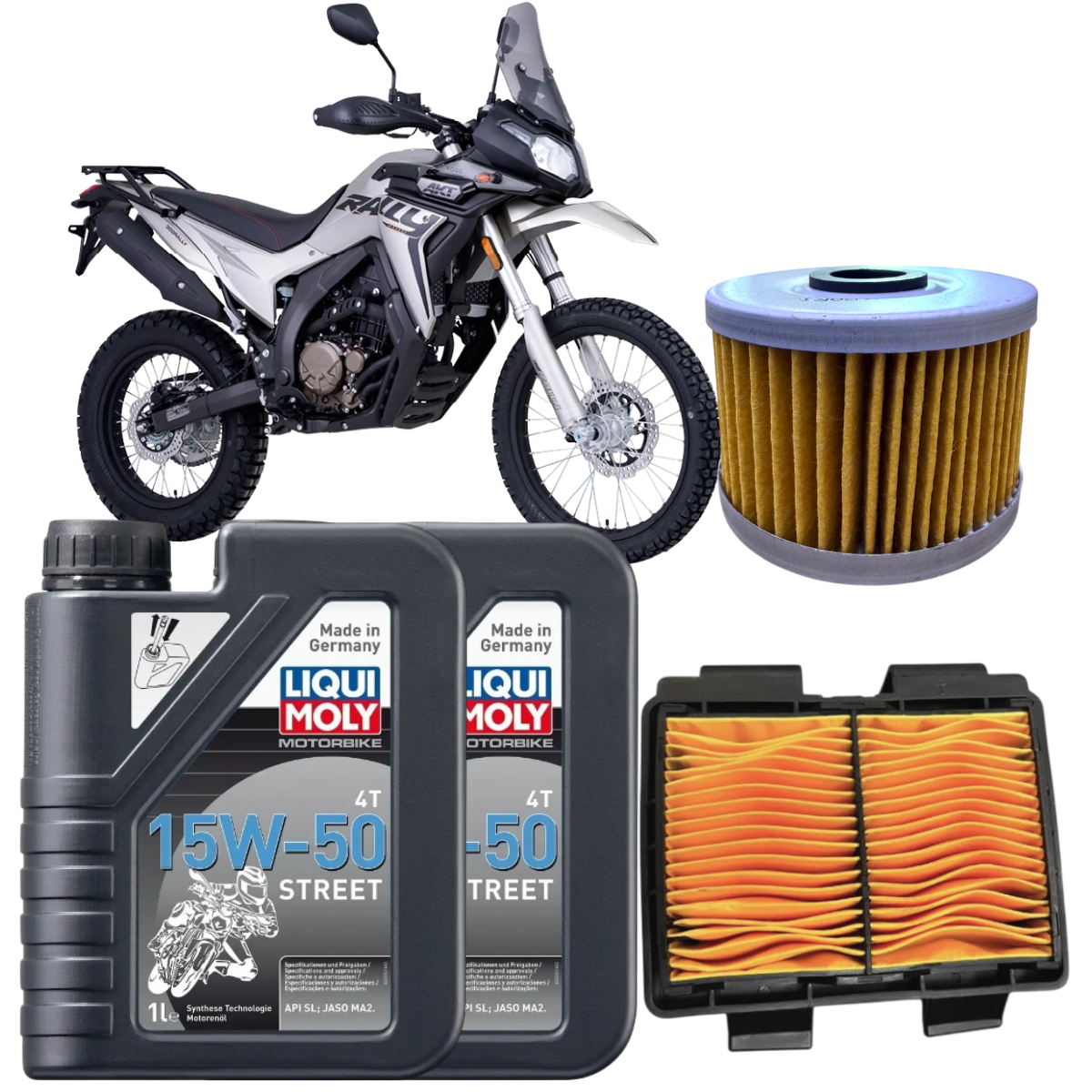 KIT MANTENCION MOTO VOGE 300 RALLY LIQUI MOLY SEMI 15W50