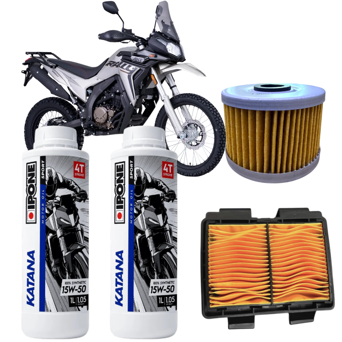 KIT MANTENCION MOTO VOGE 300 RALLY IPONE KATANA 15W50