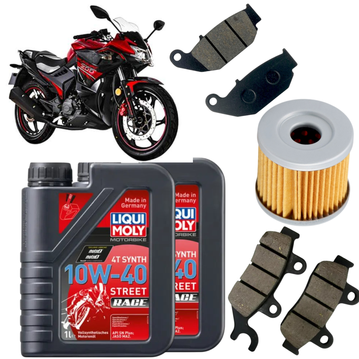 KIT MANTENCION COMPLETO LIFAN KPR 200 LIQUI MOLY FULL 10W40